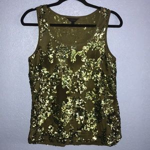Olive Green Sequin Tank